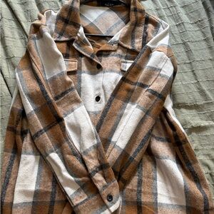 Plaid Button-Up Women's Jacket